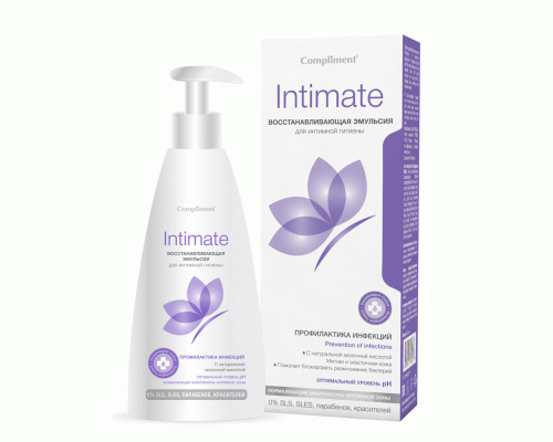 Эмульсия для интимной гигиены Compliment Intimate 250мл восстанавливающая (У-12) (130 164)