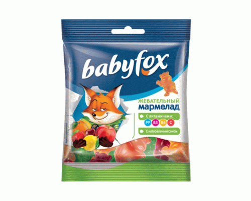 Мармелад жевательный Baby Fox Бегемоты 30г (259 766)