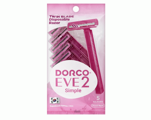 Станок для бритья одноразовый жен. Dorco Eve2 Simple 5шт (259 238)