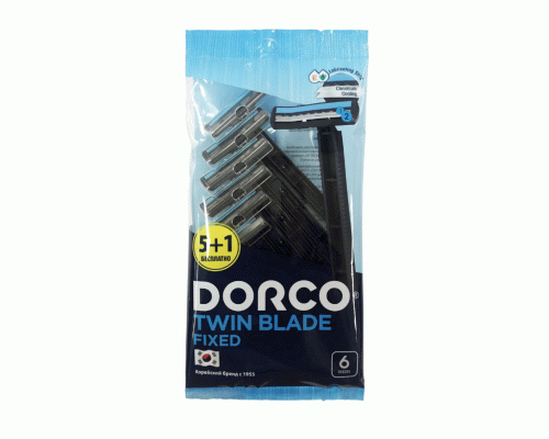 Станок для бритья одноразовый DORCO Twin Blade Fixed 2 лезвия 6шт (259 240)