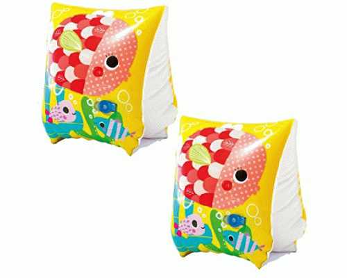 Нарукавники надувные 23*15см от 3-6 лет Забавные рыбки Intex /58652/ (30 797)