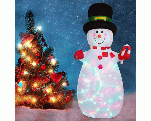 Снеговик/Дед Мороз надувной с подсветкой (262 168)