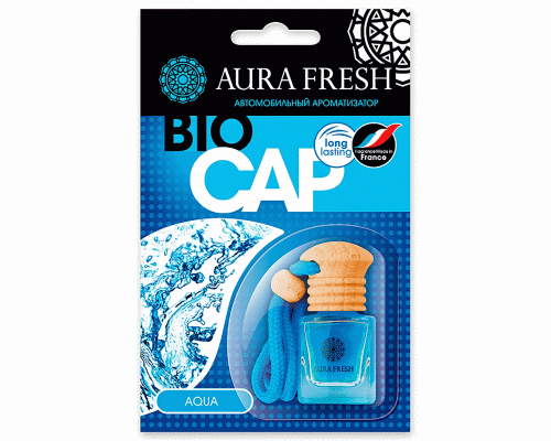 Ароматизатор подвесной бутылочка Aura Fresh Bio Cap 6мл Aqua (232 646)