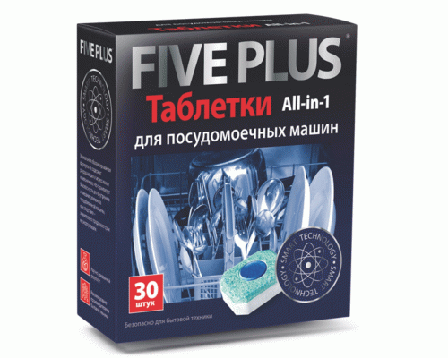 Средство для посудомоечных машин таблетки 30шт Five Plus (У-14) (221 989)