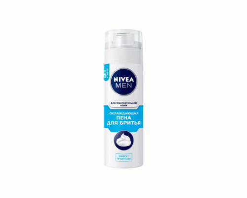 Пена для бритья Nivea 200мл охлаждающая для чувствительной кожи (117 595)