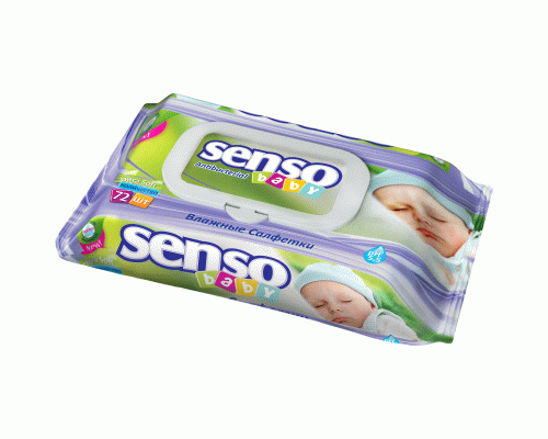 Салфетки влажные детские Senso Baby  72шт (252 236)