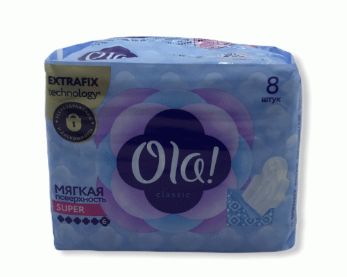 Прокладки OLA! Classic Wings Singles Super 8шт (У-30) /89589/0279/ (131 389)