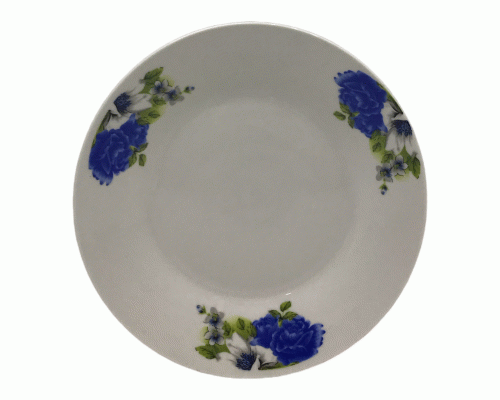 Тарелка плоская d-20см Синие цветы (У-12/72) (91 728)