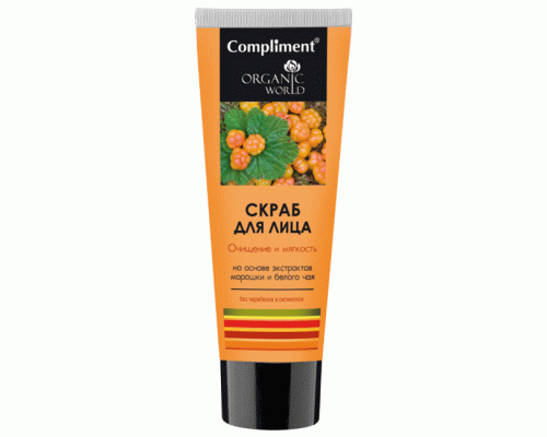 Скраб для лица Compliment Organic World 80мл очищение и мягкость (У-24) (132 846)