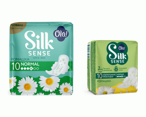 Прокладки OLA! Silk Sense Ultra Normal 10шт ультратонкие Ромашка /50486/ (235 089)