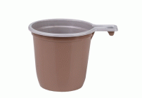 Чашка одноразовая кофейная 200мл бело-коричневая Эконом (У-50/1200) (252 639)