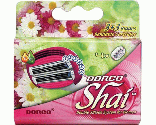 Сменные кассеты для бритья жен. Dorco Shai3+3 4шт (183 394)