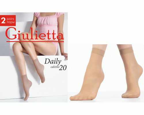 Носки женские капроновые 20 den (daino) Giulietta Daily 2 пары (232 055)