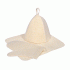 Набор для бани Hot Pot (шапка, коврик, рукавица) белый Банные штучки (37 758)