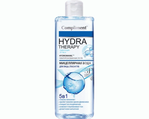 Мицеллярная вода Compliment 400мл Hydra Therapy 5в1 (202 329)