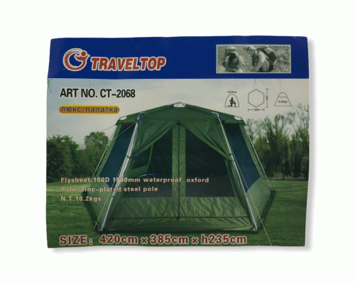 Тент-шатер туристический 420*385*h235см TravelTop (156 197)