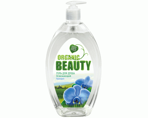 Гель для душа Organic Beauty 1000мл освежающий (У-6)  (84 733)