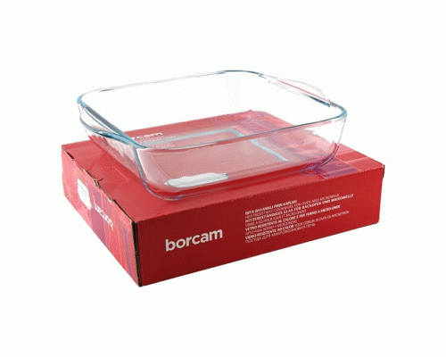 Форма для запекания 1,95л 22*25,6см из термостойкого стекла Borcam в коробке (227 960)