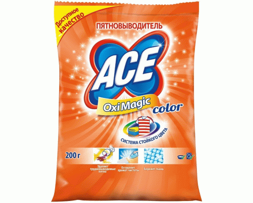 Пятновыводитель Ace  200г Oxi Magic Color (118 553)