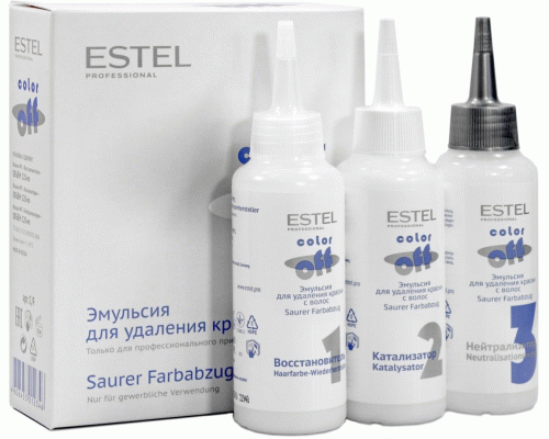 ESTEL COLOR off C/F Эмульсия для удаления краски с волос 3*120мл (У-10) (6 201)