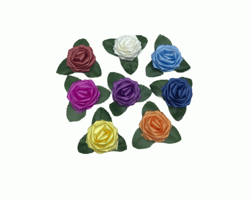 Бант упаковочный роза 30мм на липучке (У-200) /P20/ (227 429)