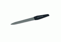 Пилка для ногтей металл 12см прорезиненная черная ручка (270 408)