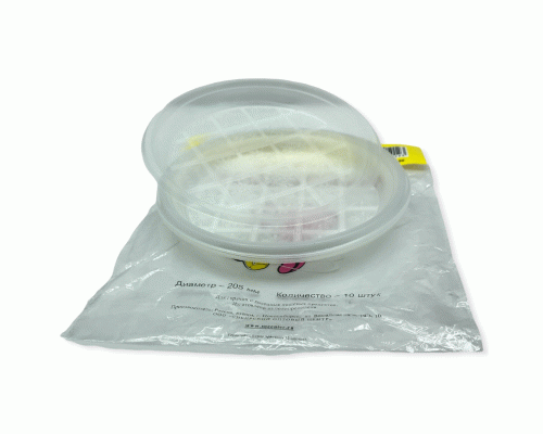 Тарелка одноразовая десертная d-205мм 10шт прозрачная PP СОЦ (21 048)