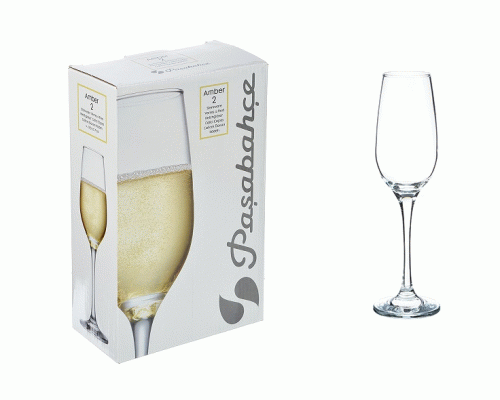 Набор бокалов для шампанского 2шт 200мл Амбер Pasabahce /878-430/ (228 337)