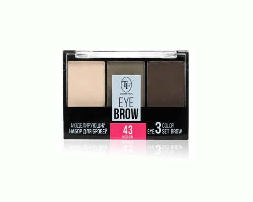 Набор теней для бровей TF Eyebrow 3 Color Set с закрепляющим воском т. 043 средний (У-12) (236 959)