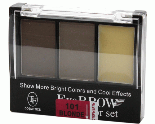 Набор теней для бровей TF Eyebrow 3 Color Set с закрепляющим воском т. 101 коричневый (У-12) (28 526)