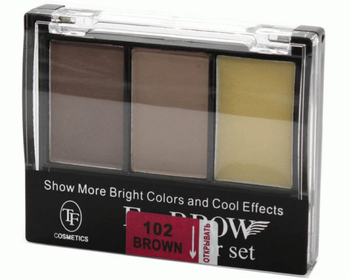 Набор теней для бровей TF Eyebrow 3 Color Set с закрепляющим воском т. 102 блонд (У-12) (68 081)
