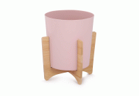 Кашпо на бамбуковой подставке  1,8л D=17см Алессия розовый /М8265/UD-364893/ (272 461)