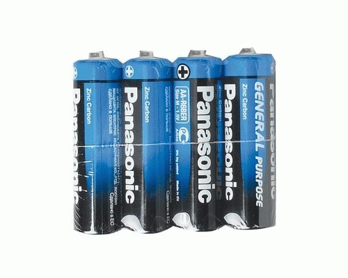 Батарейки солевые АА R6 Panasonic General Purpose /4/60/600/ (27)