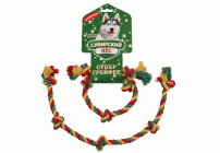 Игрушка для собак Сибирский пес. Грейфер цветная верёвка 5 узлов d-10*42см (254 777)