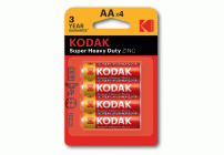 Батарейки солевые АА R6 Kodak на блистере /4/80/400/ (17 978)