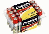 Батарейки алкалиновые ААА LR03 Camelion Plus box /24/144/576/7615/ (60 475)