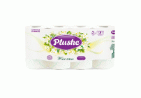 Туалетная бумага Plushe Delux Light трехслойная 8шт 15м жасмин ароматизированная (272 420)