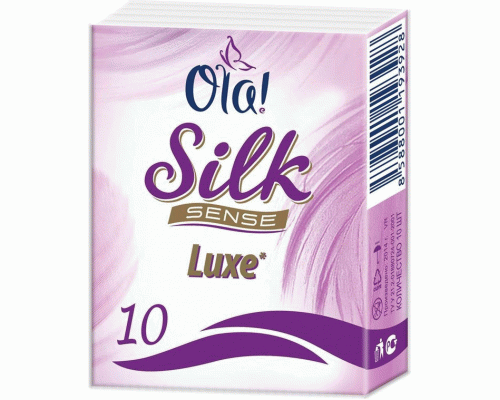 Платочки носовые бумажные OLA! Silk Sense 10шт (У-10/240) /89906/89787/ (173 039)
