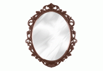 Зеркало в рамке 58,5*47см Ажур темно-коричневое /М4520/ (276 298)