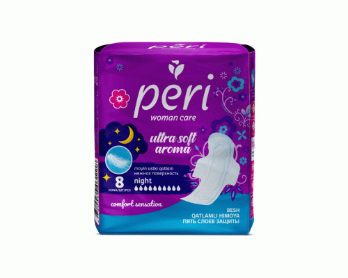 Прокладки Peri Ultra Aroma Night  8шт хлопок (У-24) (276 208)