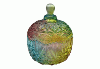 Сахарница с крышкой цветное стекло (121 764)