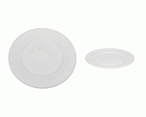 Тарелка плоская d-15см стеклокерамика белая (У-6/96) (278 197)