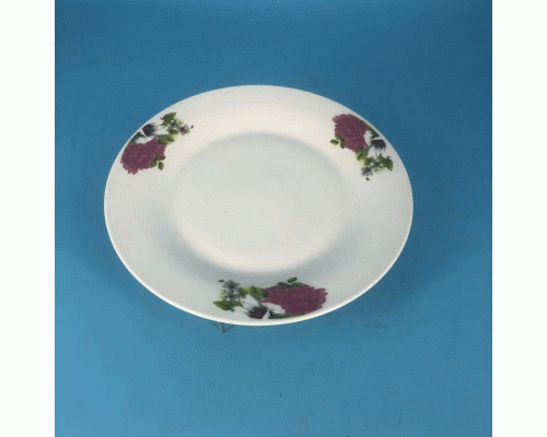 Тарелка плоская d-20см Розовые цветы (У-12/72) (192 018)