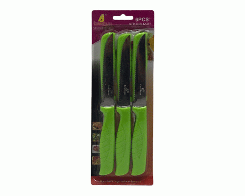 Нож кухонный с зубцами пластиковая ручка (цена за 1шт) (У-6) (280 759)