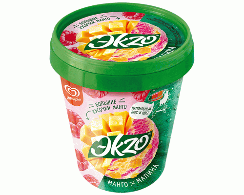Мороженое Экзо Манго+Малина молочное ведро 520г БЗМЖ (281 470)