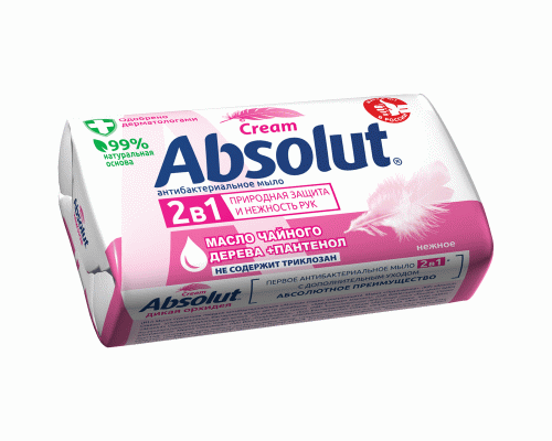 Мыло Absolut 2в1 90г нежное (У-6) (207 188)