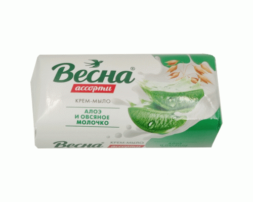 Мыло Весна Ассорти 90г алоэ и овсяное молочко (У-6) (207 204)