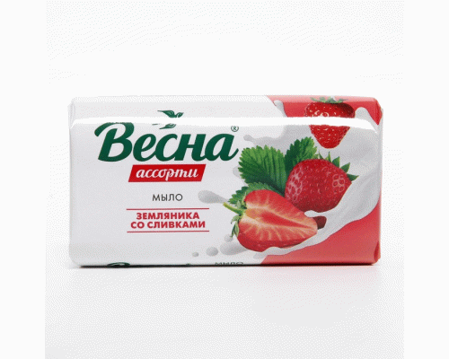 Мыло Весна Ассорти 90г земляника со сливками (У-6) (207 205)