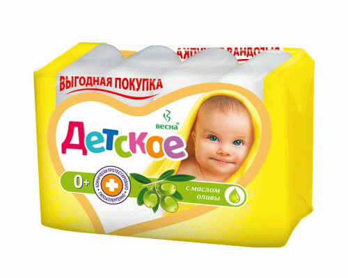 Мыло детское Весна 4*75г с маслом оливы (У-24) (207 207)