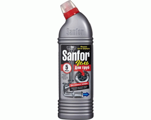Средство для прочистки труб Sanfor  750мл гель (У-15) (199 395)